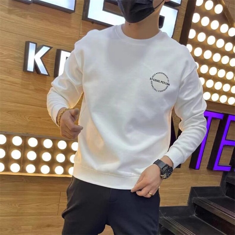 网图现货新款秋季轻熟休闲男式印花时尚卫衣套头长袖R4004-P38图片