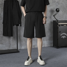 西装短裤男夏季宽松过膝男生五分西裤高级感男装痞帅裤子，男装西裤，星座506