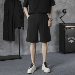 西装短裤男夏季宽松过膝男生五分西裤高级感男装痞帅裤子,男装西裤,星座506