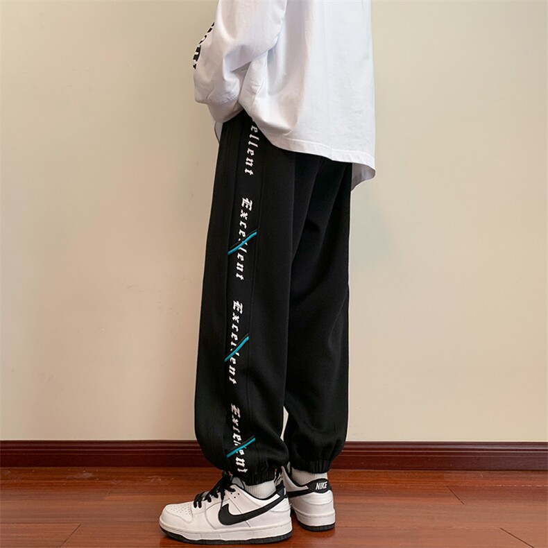 港风华棉休闲裤男包边包条宽松大码束脚卫裤KP605P60,男装休闲裤,星座1204-3