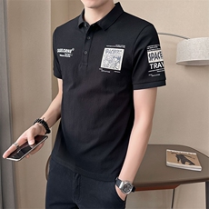 夏季男装短袖POLO衫潮牌印花贴布休闲百搭T恤男B317/1158/P58，男装T恤，电商B317