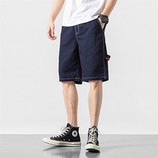 大码宽松休闲裤工装裤纯棉直筒裤短裤A014-DK919-P40控58，男装休闲裤，电商A014