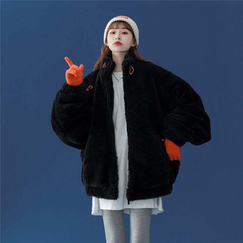 1羊羔毛棉衣外套男宽松加棉加厚ins大码情侣棉服男7956P105控138，男装棉衣，星座226-2