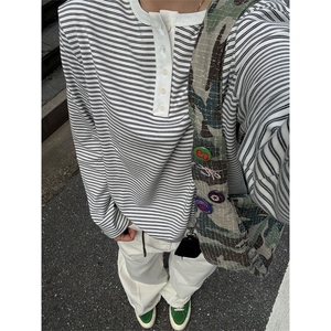 高质量纯棉条纹长袖图片
