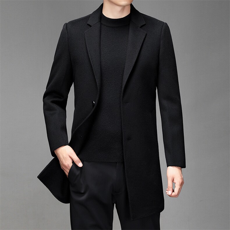 SJMS9923秋冬2023年男士新款双面呢大衣羊毛外套呢子外套P480,男装毛呢大衣,电商B360