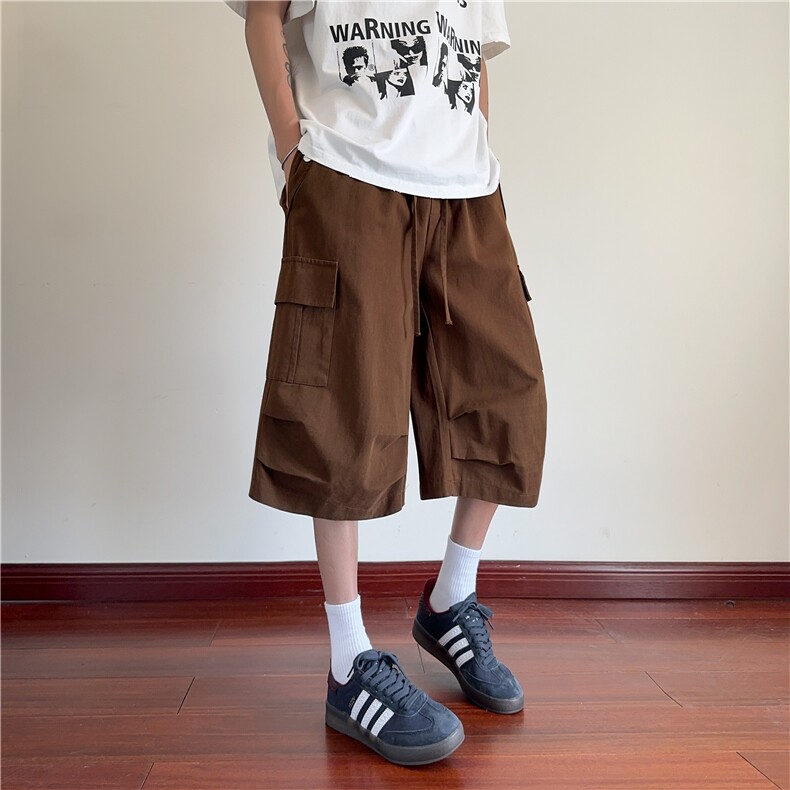 抖音品质新款美式高街工装宽松休闲七分裤B315-K25766-特p45控88,男装休闲裤,电商B315