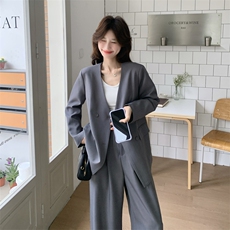 新品春装2026两件套小西装+阔腿裤2C116-6601-P199-K318，女装套装/套裙，2C116