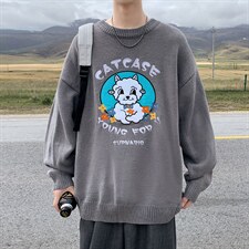 ！2023秋冬新款男士小羊刺绣毛衣潮牌针织衫外套M317P78,男装针织衫/毛衣,电商B220