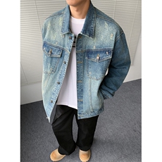 得物二开牛仔水洗美式设计感夹克外套男2026秋季新款JK1274-P90，男装夹克，星座1103-3