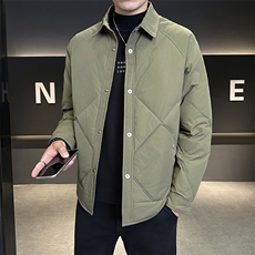 翻领轻薄羽绒服夹克男棱角设计休闲外套上衣DS-A329-S2607-P135，男装羽绒服，电商A329