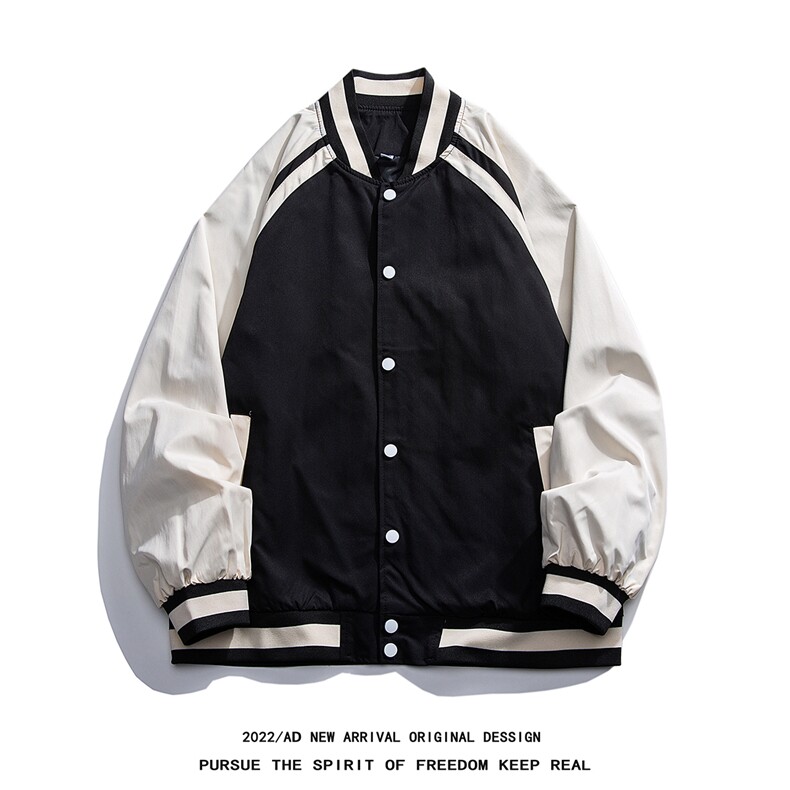 光板得物\唯品二开秋装插肩袖拼色棒球服夹克外套JK870P55,男装夹克,电商A247B
