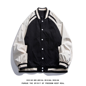 光板 得物\唯品二开 秋装插肩袖拼色棒球服夹克外套 JK870P55图片