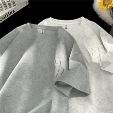 主推款250克重磅砂洗钢印冰感天丝棉冰丝短袖T恤JF210-特P38控58，男装T恤，电商A422-1