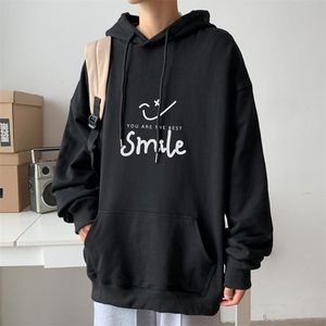 ！版权已注册 春季连帽卫衣男潮流笑脸印花长袖上衣 WY232P38图片