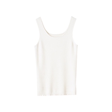 时尚百搭舒适显瘦女士四平山羊绒圆领吊带，女装背心吊带，江帆羊绒