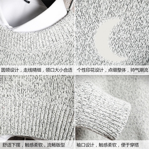 M19055-P45 加绒款-P65 加厚加绒毛衣男大码毛线衣男针织衫男线衫图片
