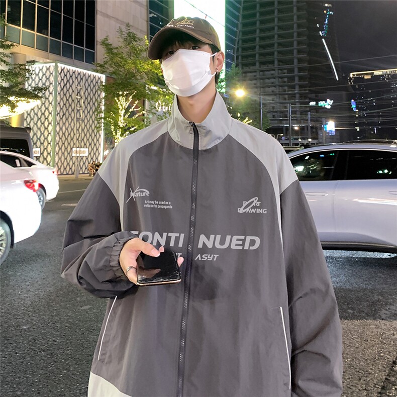 秋新户外登山服休闲连帽潮帅冲锋衣男夹克外套F6401P80控98,男装夹克,电商A268A
