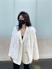 冬季新款两件套皮草羊绒外套，女装皮草，邱小姐