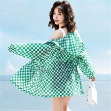 2837棋盘格休闲防晒衣夏季新款RF2C290-8801#-P85-K138，女装防晒衣，蝶眷
