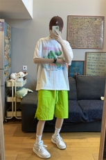 8XL-M特大码短裤男多巴胺冰丝裤户外速干五分裤工装裤DK1524P25，男装休闲裤，电商D206-1