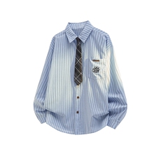 现货CS1163-特P53新款百搭条纹大码男衬衫，男装衬衫，电商A059