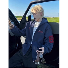潮街头潮流嘻哈ins街舞hiphop个性时尚迷彩开衫卫衣W8287，男装卫衣，星座1116A（原606A-3）