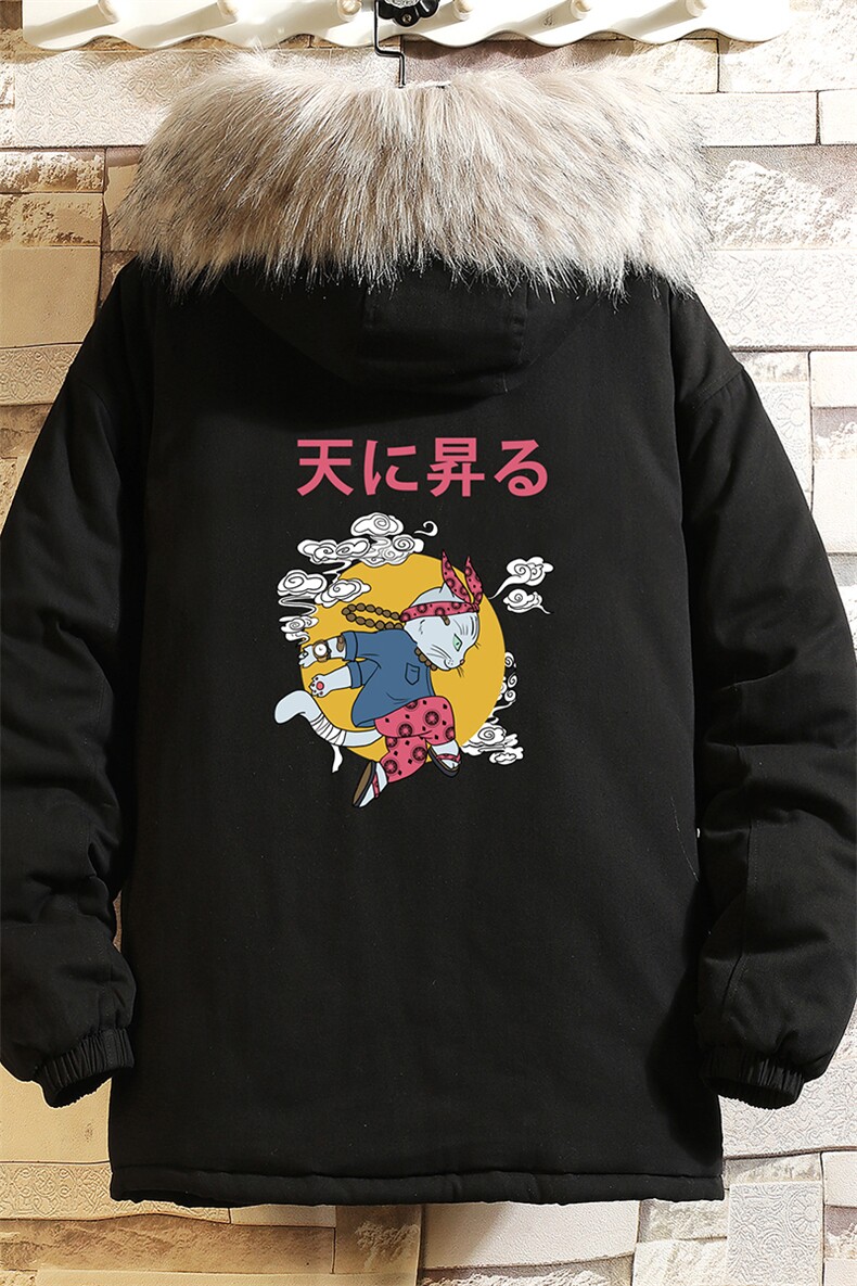 MM48012-P130冬季大毛领衣男士大码加厚袄男服砖墙挂拍,男装棉衣,电商A040A