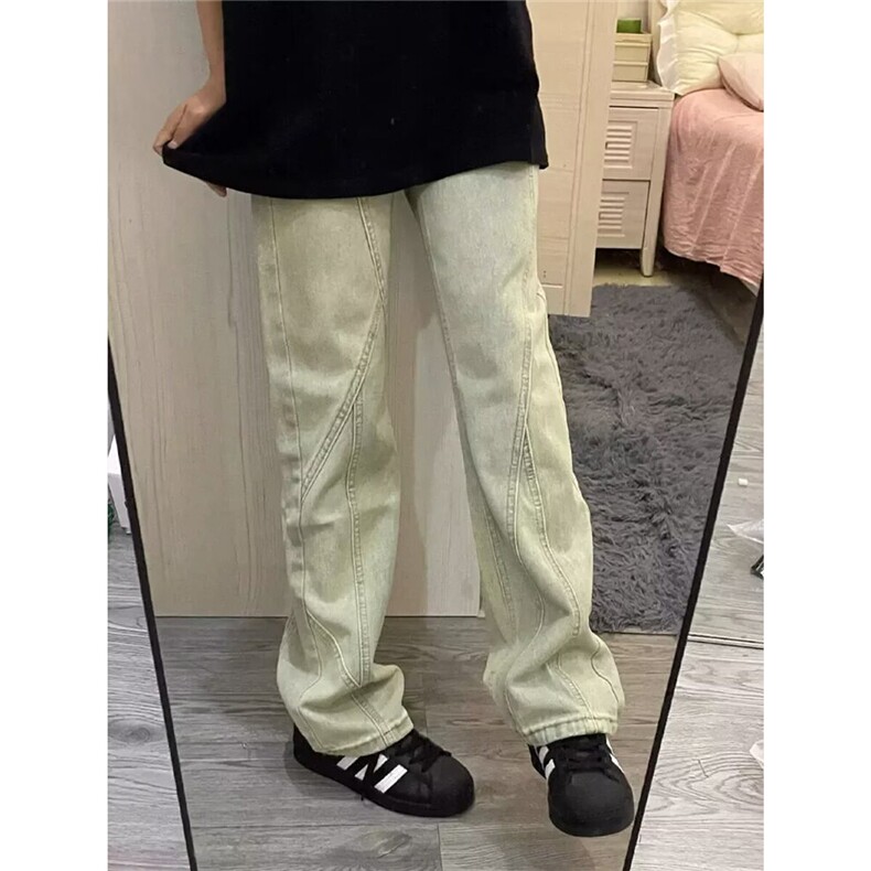 美式复古水洗小众结构设计牛仔裤百搭痞帅直筒裤KZ473059--TP40,男装牛仔裤,电商A247C
