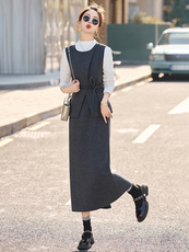 毛呢半身裙马甲小香风套装女2026春季新款减龄搭配一整套气质套裙，女装套装/套裙，冬木谷雨