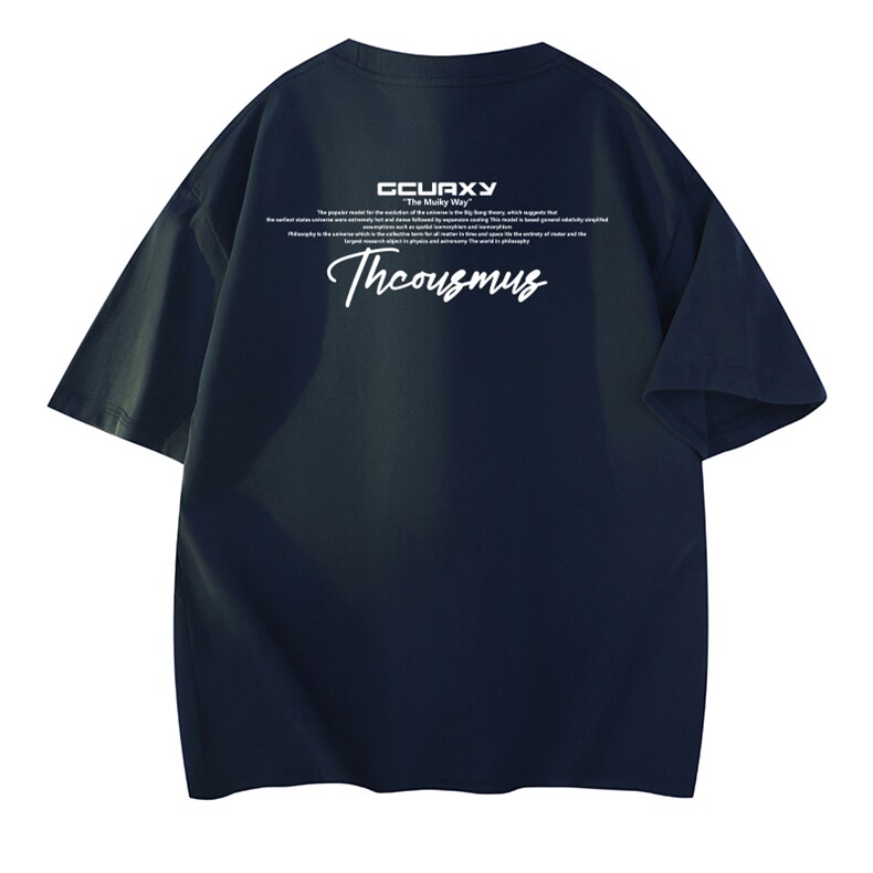 音得物210克现货宽松纯棉美式潮牌印花落肩袖纯棉T恤AT21132,男装T恤,电商A443