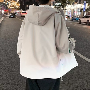 气质日系潮流原宿简约复合小牛津冲锋衣新款慵懒百搭ins流行时尚图片