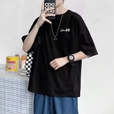 2023春夏季新款男休闲圆领短袖T恤黑白灰G126P28，男装T恤，星座1116-2