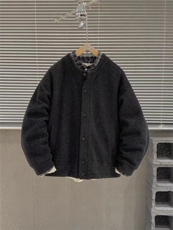 (网图)格纹拼接假两件轻薄羽绒服潮流韩版针织毛呢313B-7775-P240，男装羽绒服，星座313B