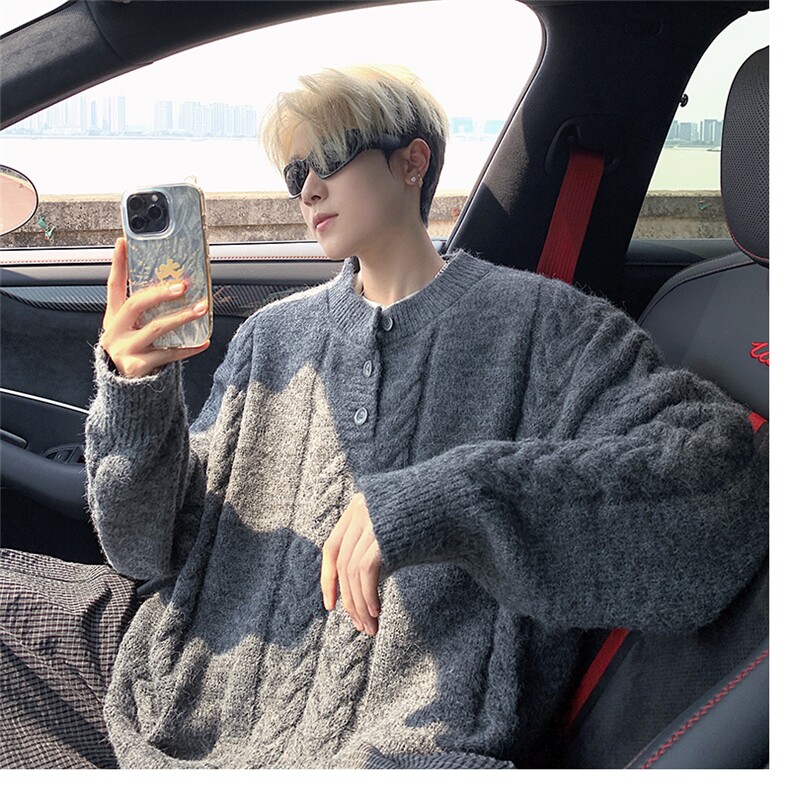 毛衣男秋冬新款港风宽松针织毛衫MYA5-P65，男装针织衫/毛衣，星座214-3