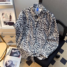 豹纹外套男设计感炸街嘻哈长袖衬衫情侣装夹克上衣服CY1174-P28，男装夹克，星座412-2
