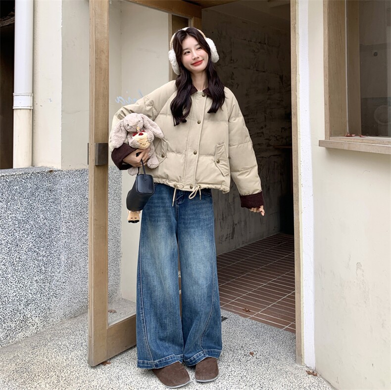 xian货灯芯绒撞色拼接50羽绒服2C090-9024-P235-K358,女装羽绒服,2C090