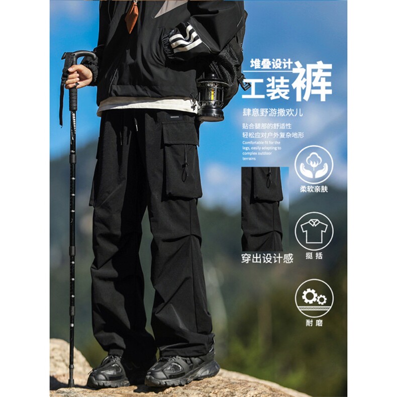 潮牌痞帅机能裤美式户外登山伞兵工装裤男工装裤男款K211-特批-38图片