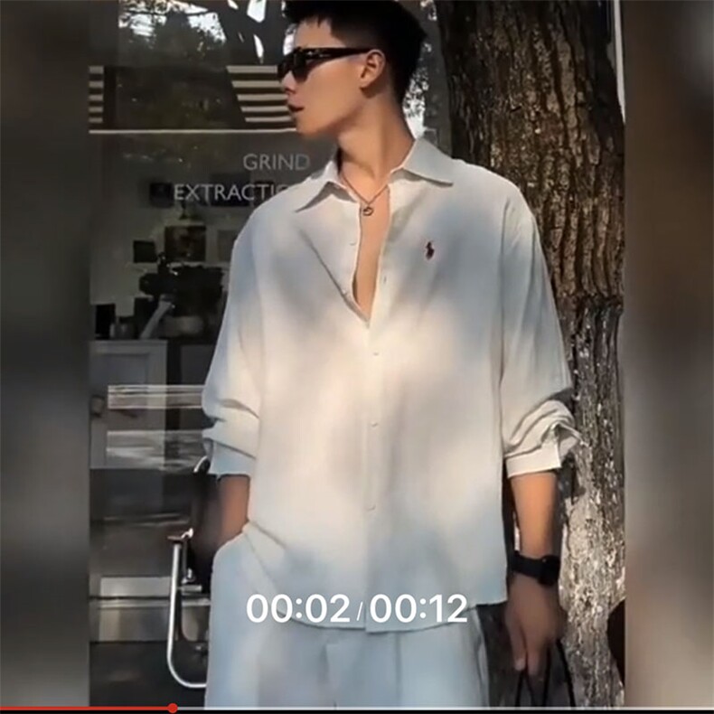 TC01棉麻透气凉爽慵懒高级感青少年长袖衬衫短裤套装男女网图,男装衬衫,星座115A(原星座507）