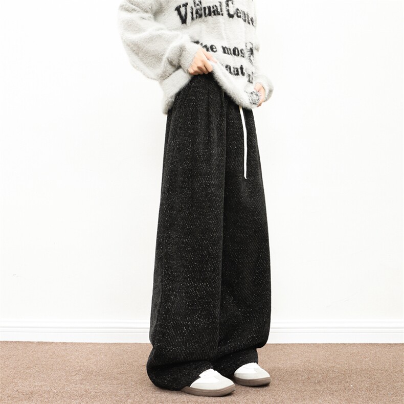 8XL-M大码美式复古斜条纹裤子加绒雪尼尔慵懒加绒休闲裤KZ1940P68,男装休闲裤,电商B238