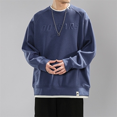 开春新款假两件卫衣男款美式外套小众设计春秋装MY02310-P58，男装卫衣，星座308B-1