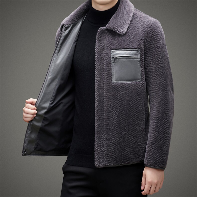 BAMJ-17730钱塘2020-2中年男士冬季厚款时尚休闲简约夹克P465，男装夹克，钱塘207-2