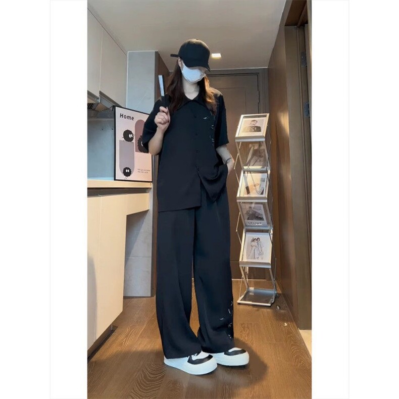 抖音品质夏季短袖男女刺绣短袖衬衫CS249P30,男装衬衫,星座1904A