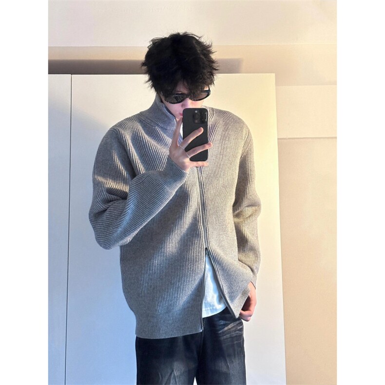 【有货】cleanfit立领拉链开衫毛衣外套男款针织衫M5653LL-特P55,男装针织衫/毛衣,星座1007（原301D）