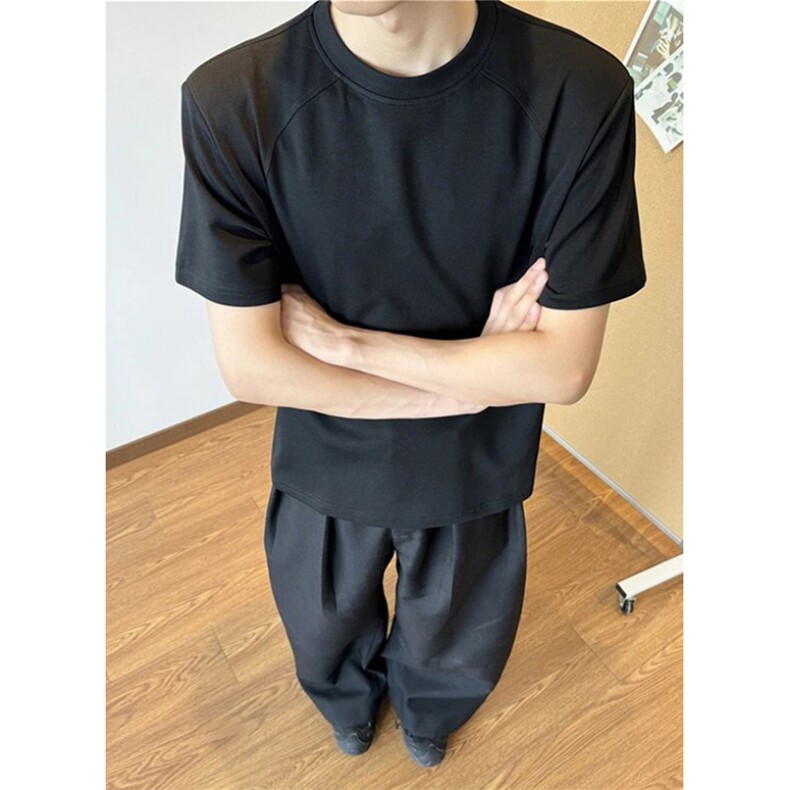 美式解构拼接短袖T恤男夏季潮牌设计感cleanfit宽松痞帅半袖体恤,男装T恤,星座1116A（原606A-3）
