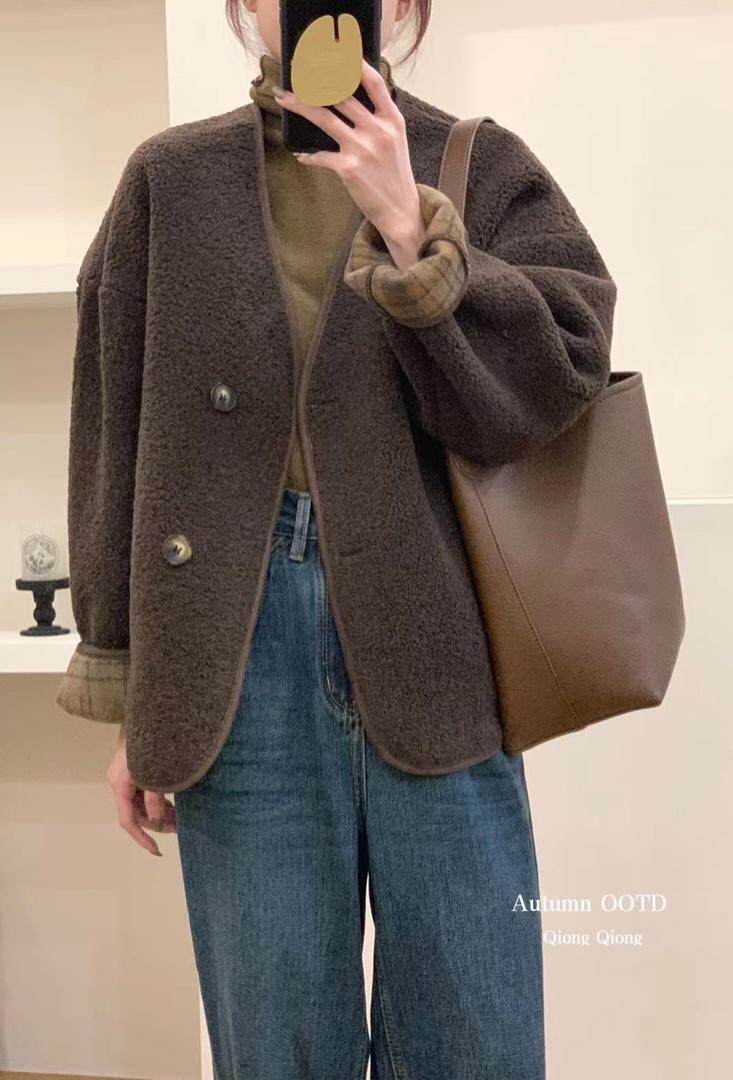 羊羔毛复合格子，其它，依多坊