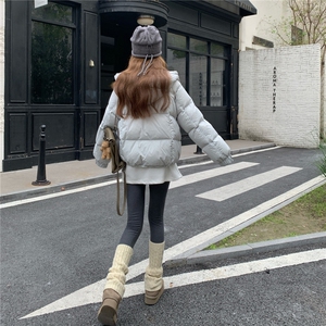 现货新款东大门加厚保暖羽绒服百搭连帽面包服女装外套图片