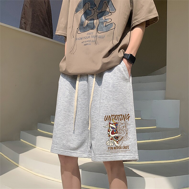 龙图案已注册直播抖音得物品质男中裤五分短裤K0586P28控39,男装牛仔裤,电商C408(原B339-1)