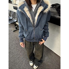 冬季战马座山雕夹克棉服男女加厚保暖宽松美式帆布解构可拆帽棉服，男装夹克，星座1210-1