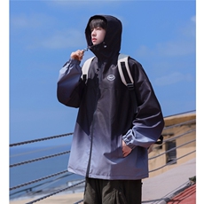港风山系防水冲锋衣渐变色夹克男：聚酯纤维JK77087P85控128，男装夹克，星座226-1