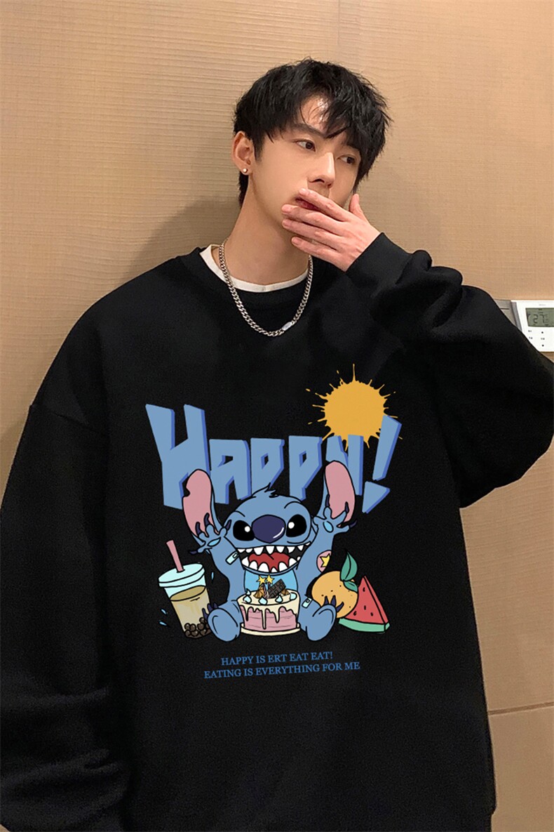 圆领卫衣男大码加厚长袖t恤男2024春S6077-P28,男装卫衣,电商A040